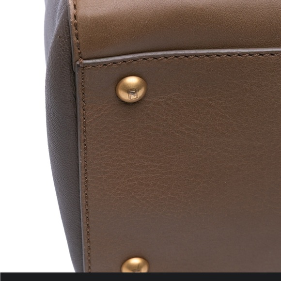 Fendi Calfskin ColorBlock Anna Leather Satchel Italy - Picture 9 of 11